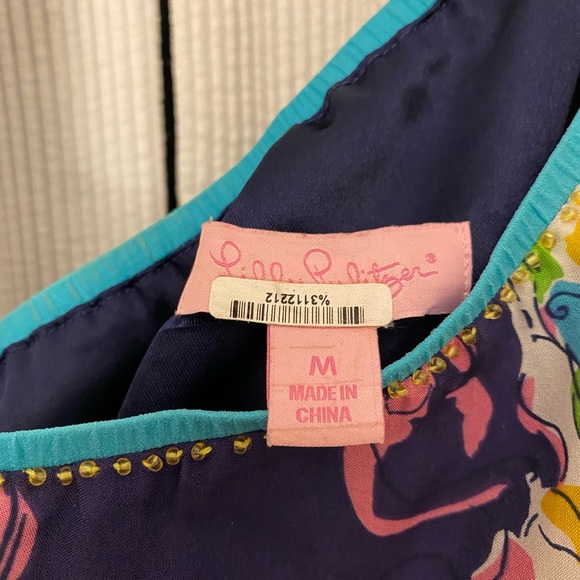 Lilly Pulitzer Blake Chiffon One Shoulder Dress - Picture 4 of 4